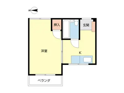 昌康マンション(1K/2階)の間取り写真