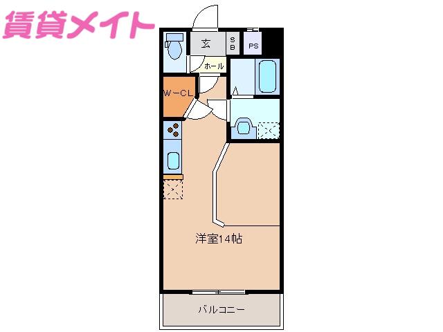 大安ヒルズ(ワンルーム/6階)の間取り写真
