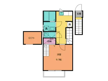 トップハウス波木 1(1K/2階)の間取り写真