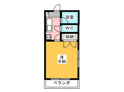 セジュールオリエ(1K/1階)の間取り写真