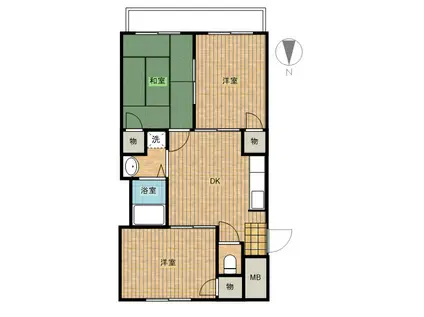 ハイツ五百住(3DK/3階)の間取り写真