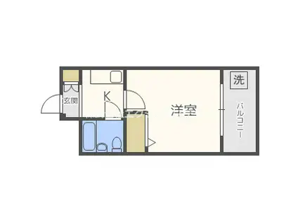 アーバンコート住吉(1K/8階)の間取り写真