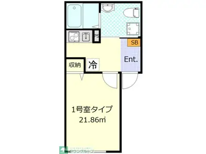 コンフォート追浜(1K/3階)の間取り写真