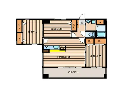 コートK7(3LDK/6階)の間取り写真