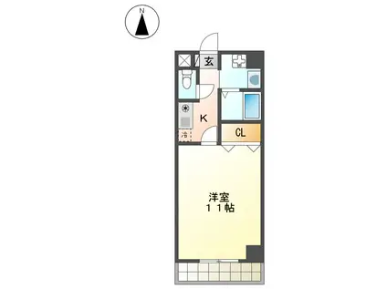 STUDIO OHZONE(1K/1階)の間取り写真