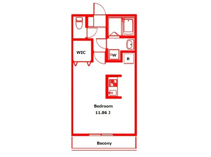 サーチメゾンII(ワンルーム/1階)の間取り写真