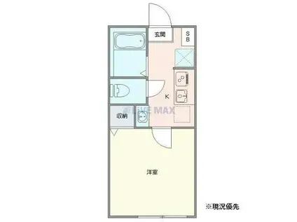 ラフィーネ・パーク岸根公園(1K/1階)の間取り写真