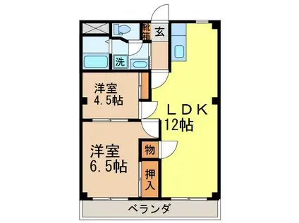 ベル・コリーナ(2LDK/2階)の間取り写真