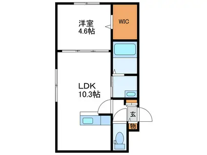 RING TREE リングツリー(1LDK/3階)の間取り写真