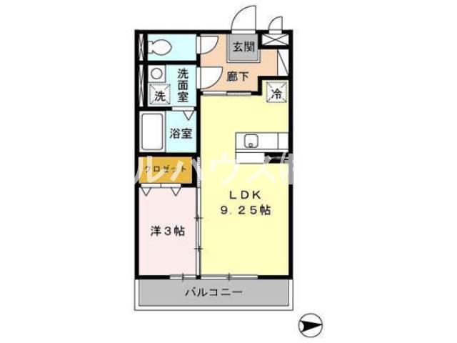 エスタシオン(1LDK/2階)の間取り写真