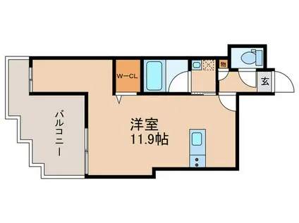 S-FORT鹿児島中央(ワンルーム/7階)の間取り写真