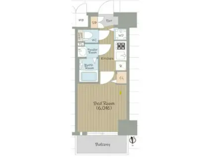 ララプレイス阿波座駅前フェリオ(1K/9階)の間取り写真