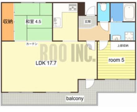 ラブリー姫路手柄山(2LDK/5階)の間取り写真