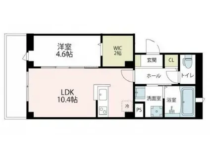 アムール・K・MUME(1LDK/4階)の間取り写真