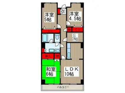 トダフレンズ48(3SLDK/9階)の間取り写真