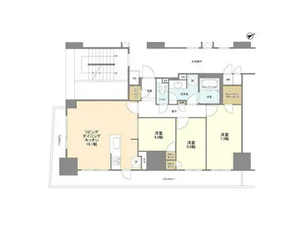 BLESS蔵前(3LDK/14階)の間取り写真