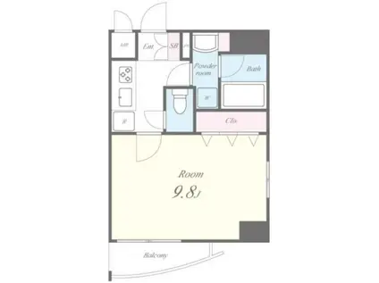 カノンパレス(1K/6階)の間取り写真