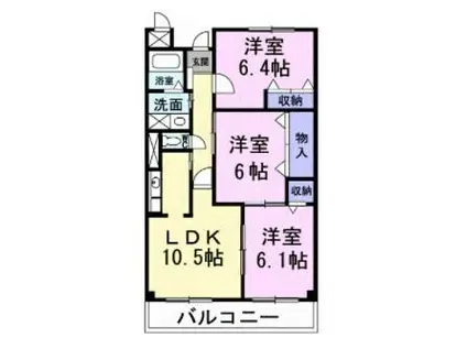 ボニ-トティエラ(3LDK/2階)の間取り写真
