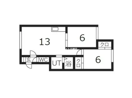 マンションむらかみⅢ(2LDK/2階)の間取り写真