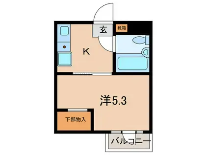 クアルト目白(1K/4階)の間取り写真