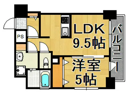 CLASSIER STYLE 平尾駅前(1LDK/5階)の間取り写真
