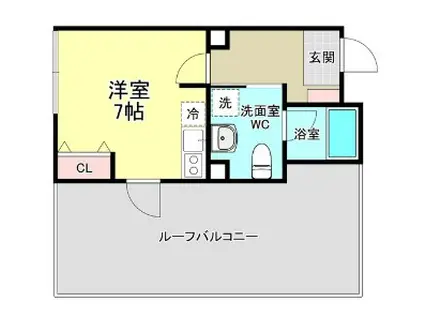 88.HANEZAWA 88.羽沢(ワンルーム/5階)の間取り写真