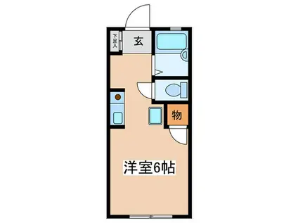 プレアデス酒匂(ワンルーム/1階)の間取り写真