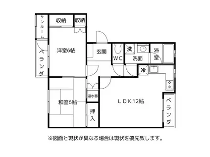 カーサエスペランサV(2LDK/3階)の間取り写真