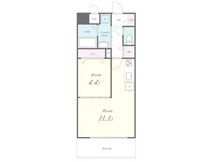 グリシーヌ(1LDK/4階)の間取り写真