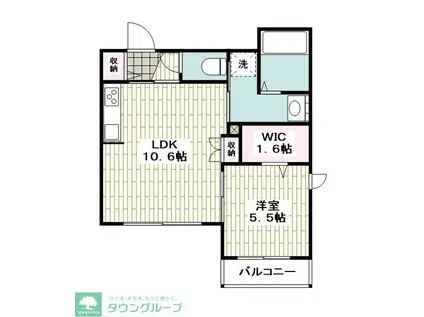 ISOLA(1LDK/2階)の間取り写真