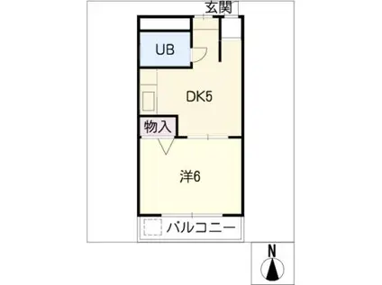 コーポ前野(1K/2階)の間取り写真