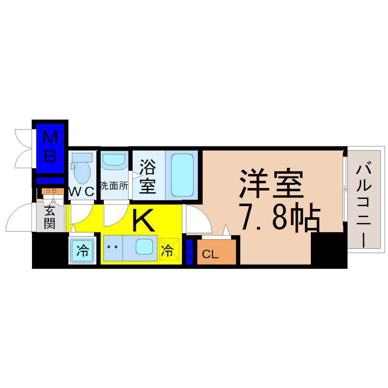ロイヤルピジョンライズ(1K/2階)の間取り写真