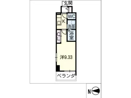 OKNIS IMAIKE(1K/7階)の間取り写真