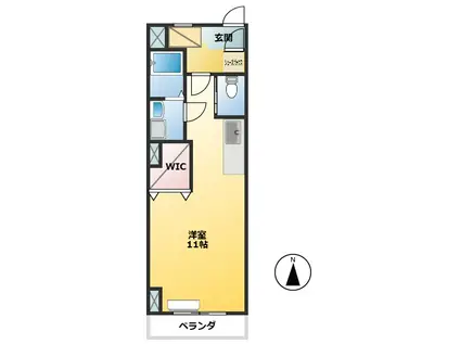 グリーンプラザみその(ワンルーム/2階)の間取り写真