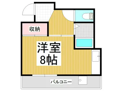 アルペン山彦(ワンルーム/2階)の間取り写真