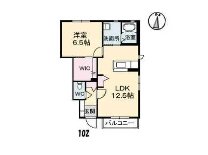 コーポMIDORI(1LDK/1階)の間取り写真