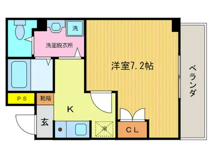 ステーション・フロント桂(1K/2階)の間取り写真