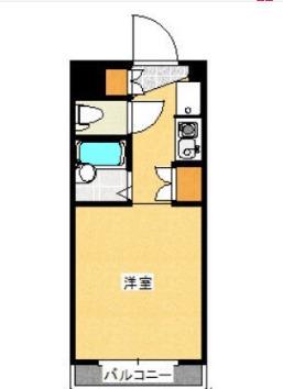 ヒルズ北勇(ワンルーム/3階)の間取り写真