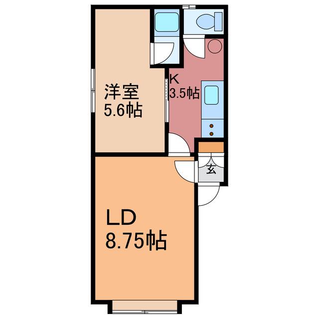 カイセイマンション(1LDK/1階)の間取り写真
