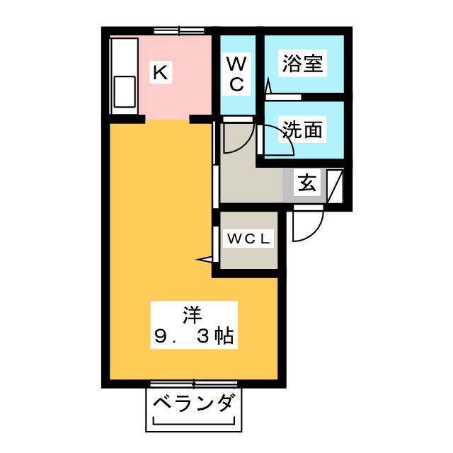 プレジオ(1K/2階)の間取り写真