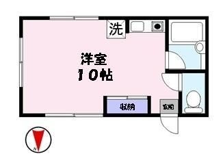 コーポイノウエ(ワンルーム/1階)の間取り写真