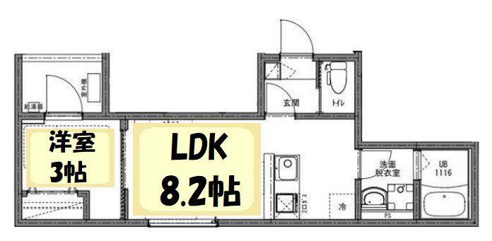KEIAI RESIDENCE 西大宮(1LDK/1階)の間取り写真