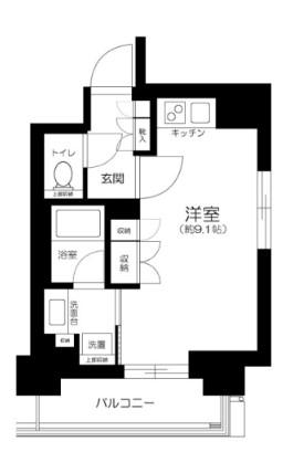 パークハウス目黒アーバンス(ワンルーム/3階)の間取り写真