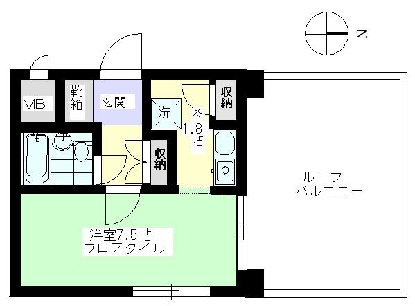 菊水ビル(1K/5階)の間取り写真