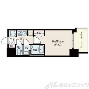 SーRESIDENCE上新庄ASCENT(1K/13階)の間取り写真