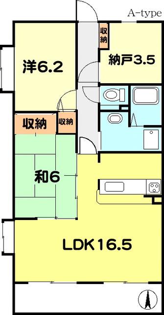 ルネスけやき台(2SLDK/2階)の間取り写真