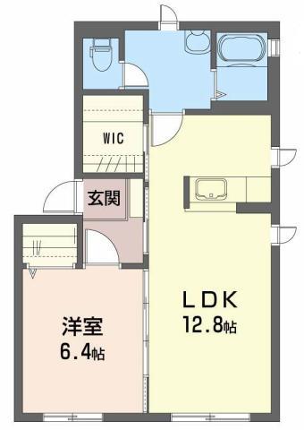 メゾンリヴェール A棟(1LDK/1階)の間取り写真