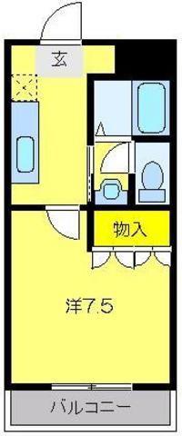 アイリスハイム(1K/3階)の間取り写真