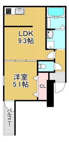 フジパレス城東諏訪サウスI番館(1LDK/3階)の間取り写真