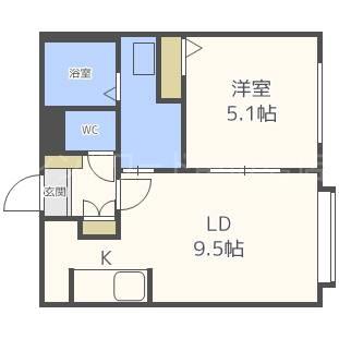 平岸アペリオ(1LDK/3階)の間取り写真